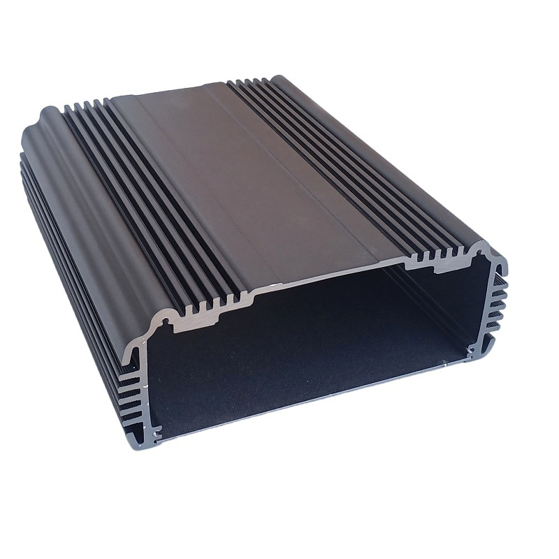 Black anodized color, aluminum extrusion boxes for Industrial Isolated Multi-Bus Converter