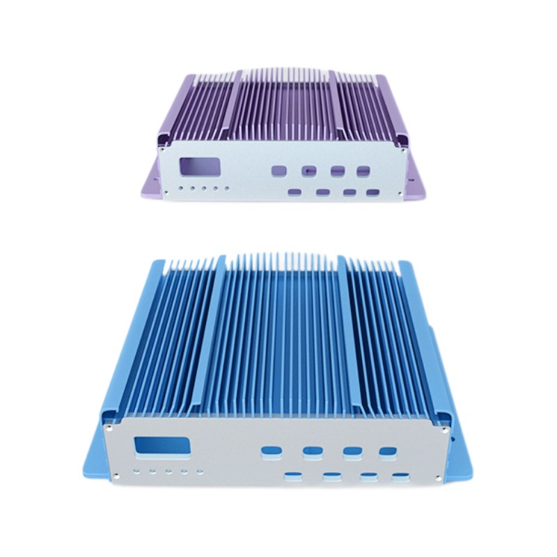 Black anodized color, aluminum extrusion boxes for Industrial Isolated Multi-Bus Converter
